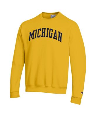 Men's Maize Michigan Wolverines Basic Arch Fleece Pullover Sweatshirt