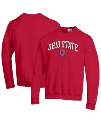 Champion - Men's&nbsp;Scarlet Ohio State Buckeyes Arch Over Logo Pullover Sweatshirt