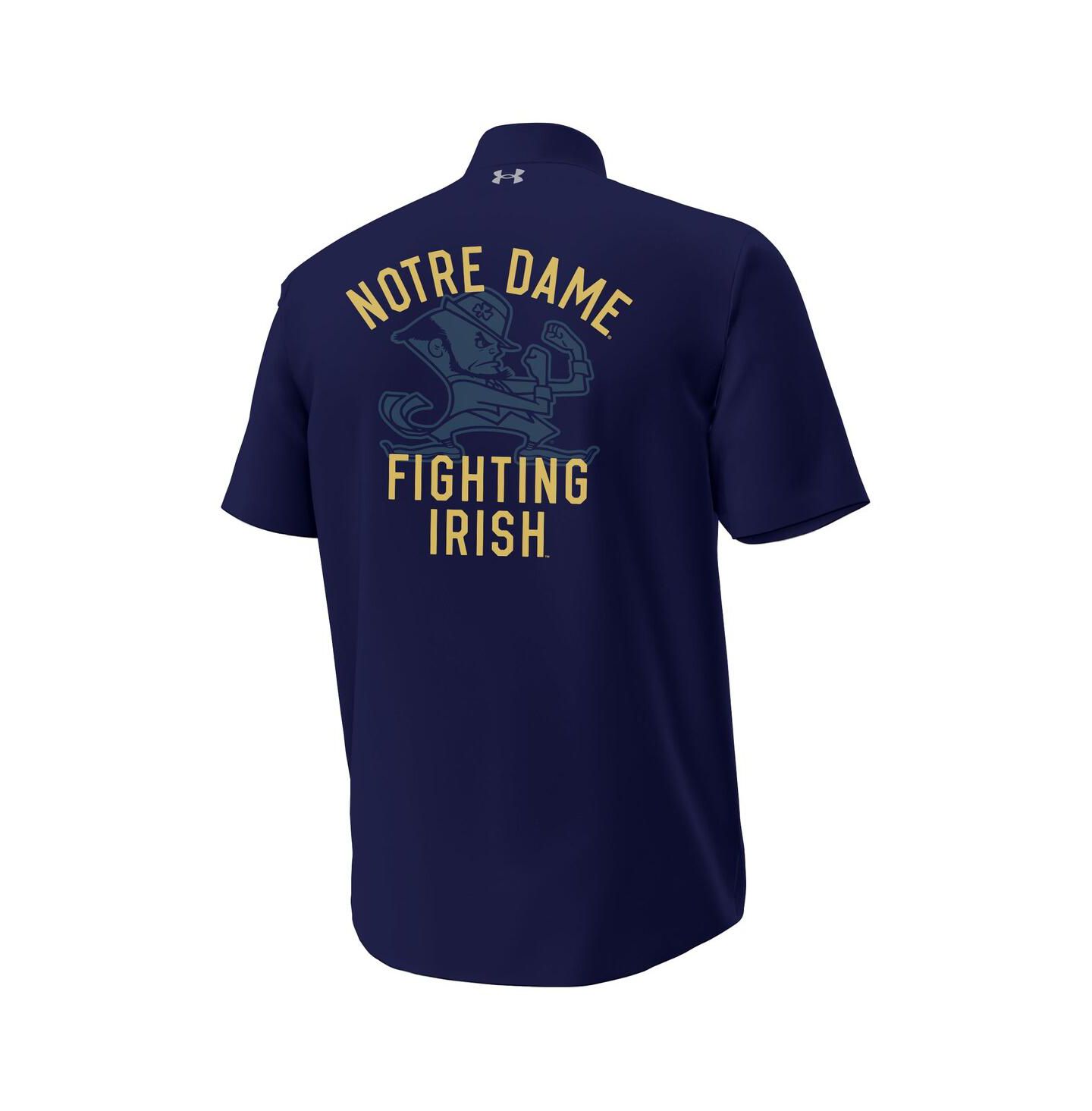 Мужская рубашка Under Armour Navy Notre Dame Fighting Irish Gameday ArmourFuse Camp Button-Up — фото 2