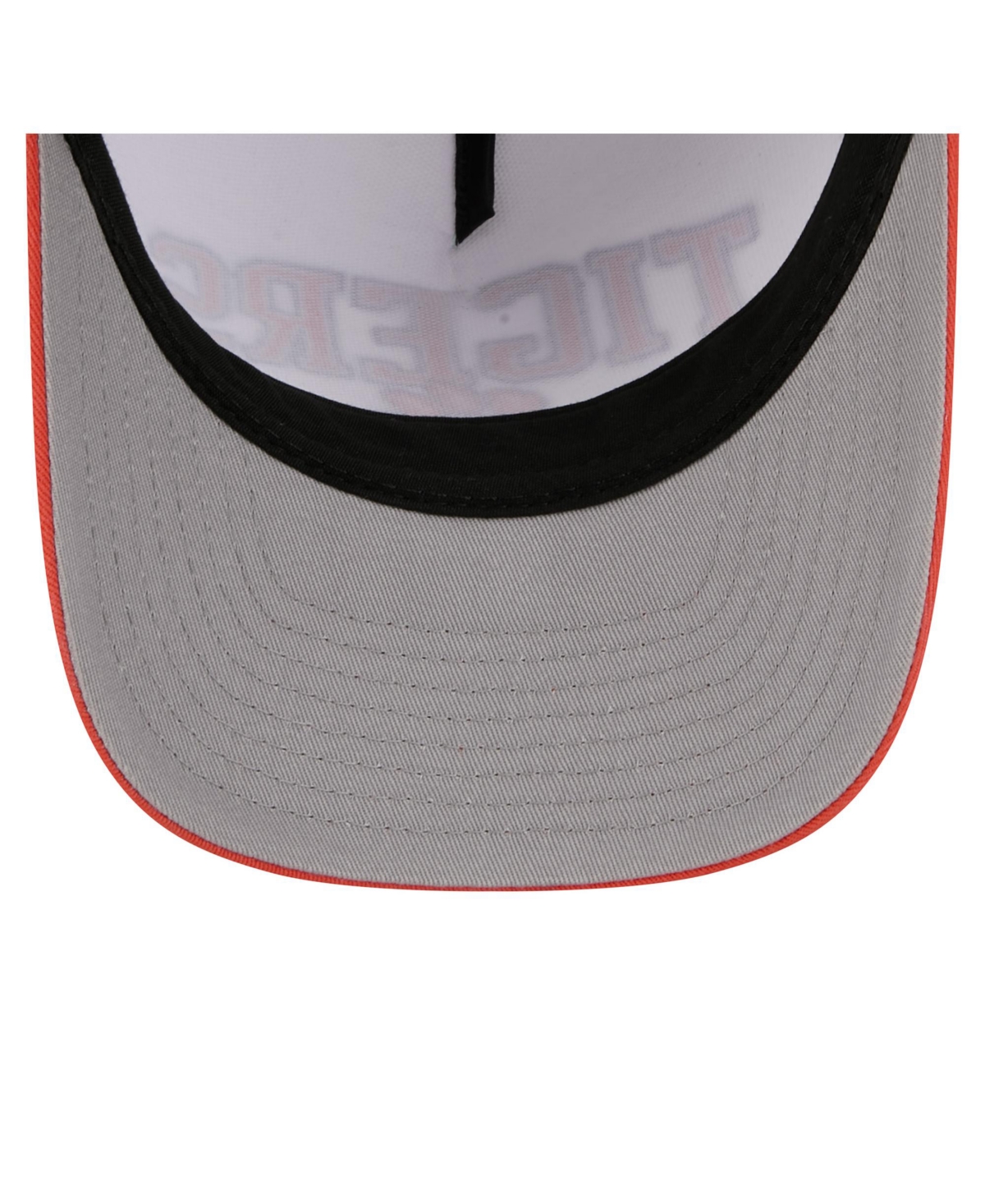 New Era Men's White/orange Clemson Tigers Arch Two-tone Rope 9forty A-frame M-crown Adjustable Hat In White