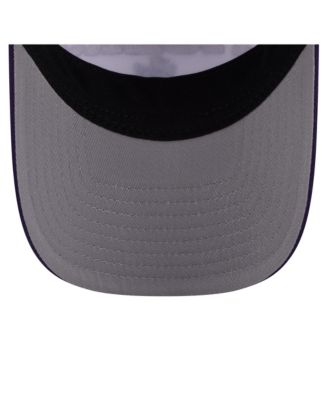 Men's White/Purple LSU Tigers Arch Two-Tone Rope 9FORTY A-Frame M-Crown Adjustable Hat