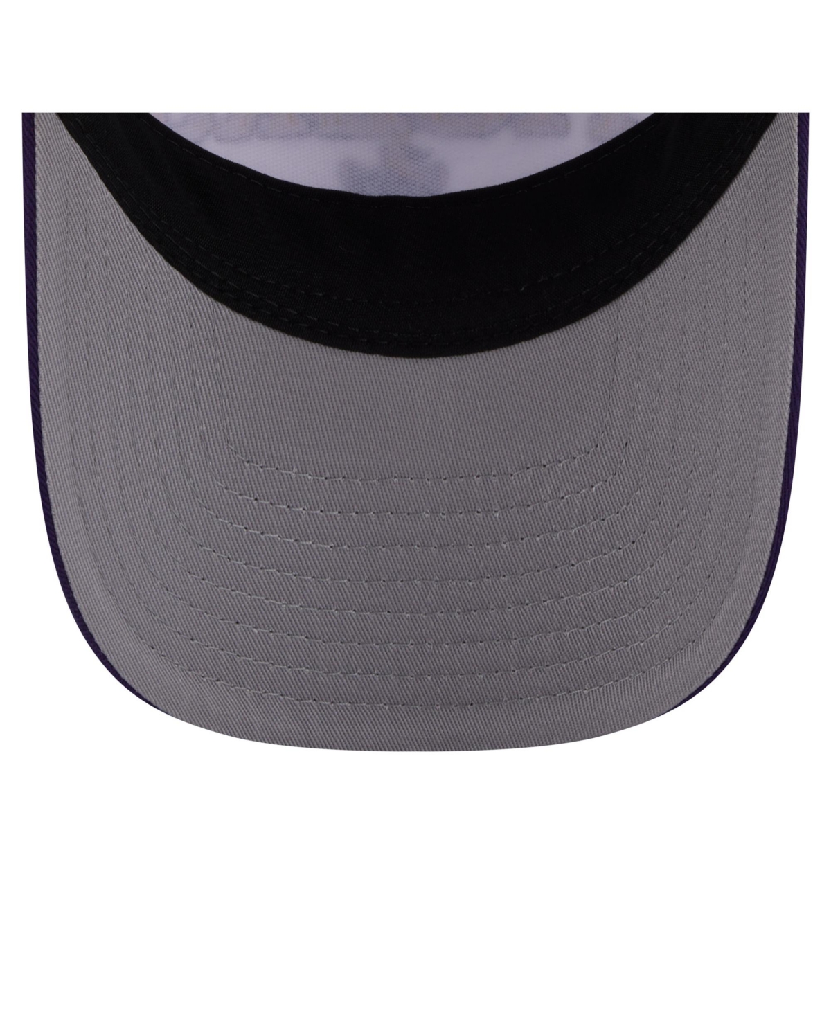 New Era Men's White/purple Lsu Tigers Arch Two-tone Rope 9forty A-frame M-crown Adjustable Hat In White