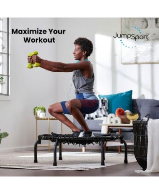 250 Workout Rebounder for Adults, 39" Mini Fitness Trampoline, Black