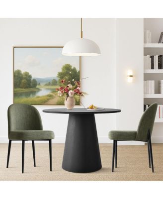  35 Inch MDF Modern 2-Chair  Round Dining Set