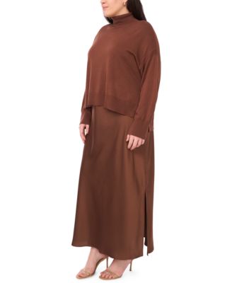 Women's Sleeveless Maxi Dress with Sweater