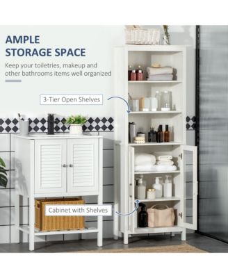 Wall-Mounted Bathroom Cabinet with Waterproof Coating and Storage Shelves