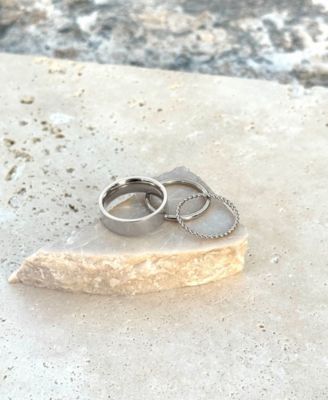 Tarnish Resistant Silver Ring Set