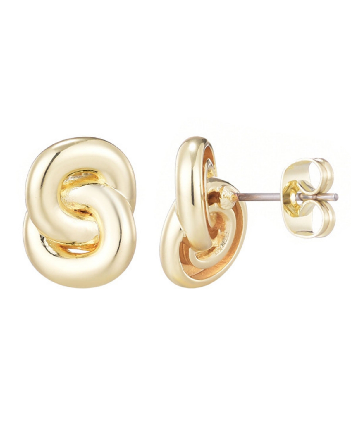 Adornia 14k Plated Knot Studs Earrings In Gold