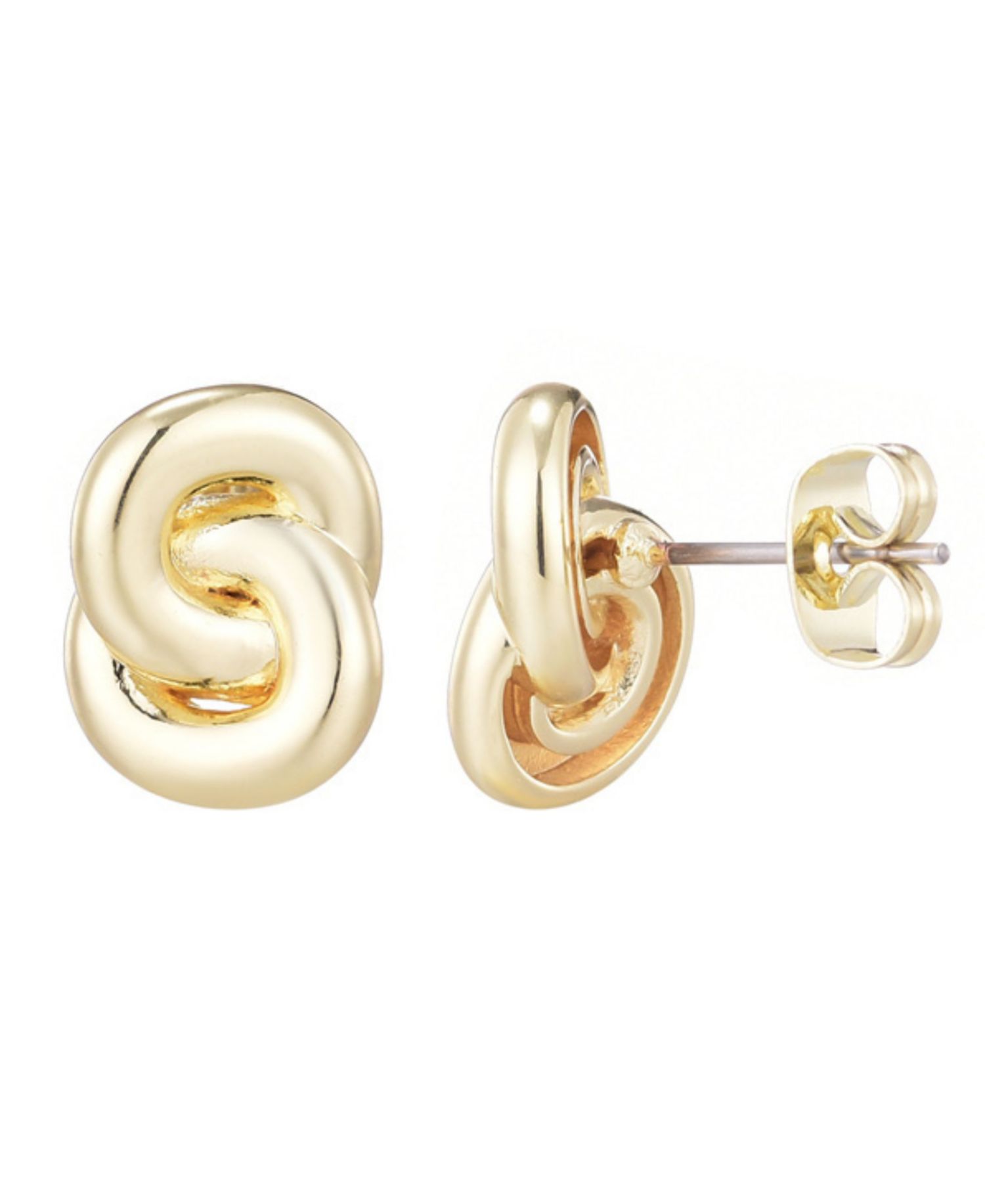 Gold Knot Stud Earrings