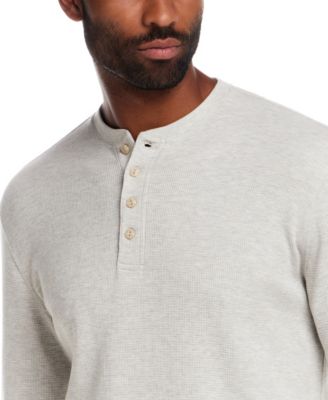 Men's Long Sleeved Waffle Henley T-shirt