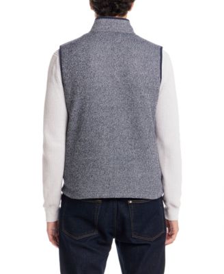Men's Unlined Zip Front Knit Vest