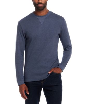 Men's Long Sleeve Textured Waffle Crewneck T-Shirt