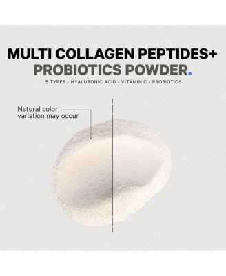 Multi Collagen Peptides Powder + Probiotics Black Edition, Vitamin C, Hyaluronic Acid Powder Supplement, Grass-Fed, Hydrolyzed, Zero Carbs, Type I, II, III, V & X, Unflavored, 10.58oz