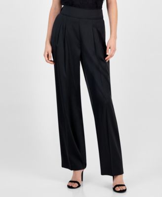Women's Pull-On High-Rise Pleat-Front Pants 
