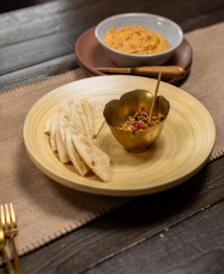 Lexa Collection 12" Bamboo Footed Plate