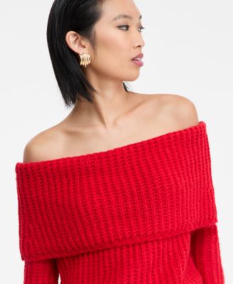 Women's Lofty Off-The-Shoulder Sweater, Macy's Exclusive