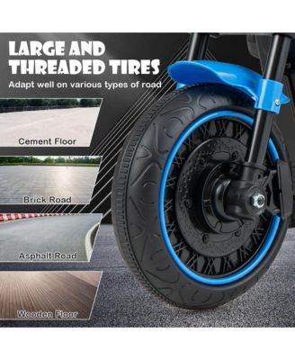 6V Kids Electric Motorcycle with Training Wheels LED Headlights Music Board