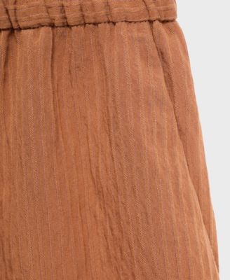 Women's Contrasting Trim Textured Shorts