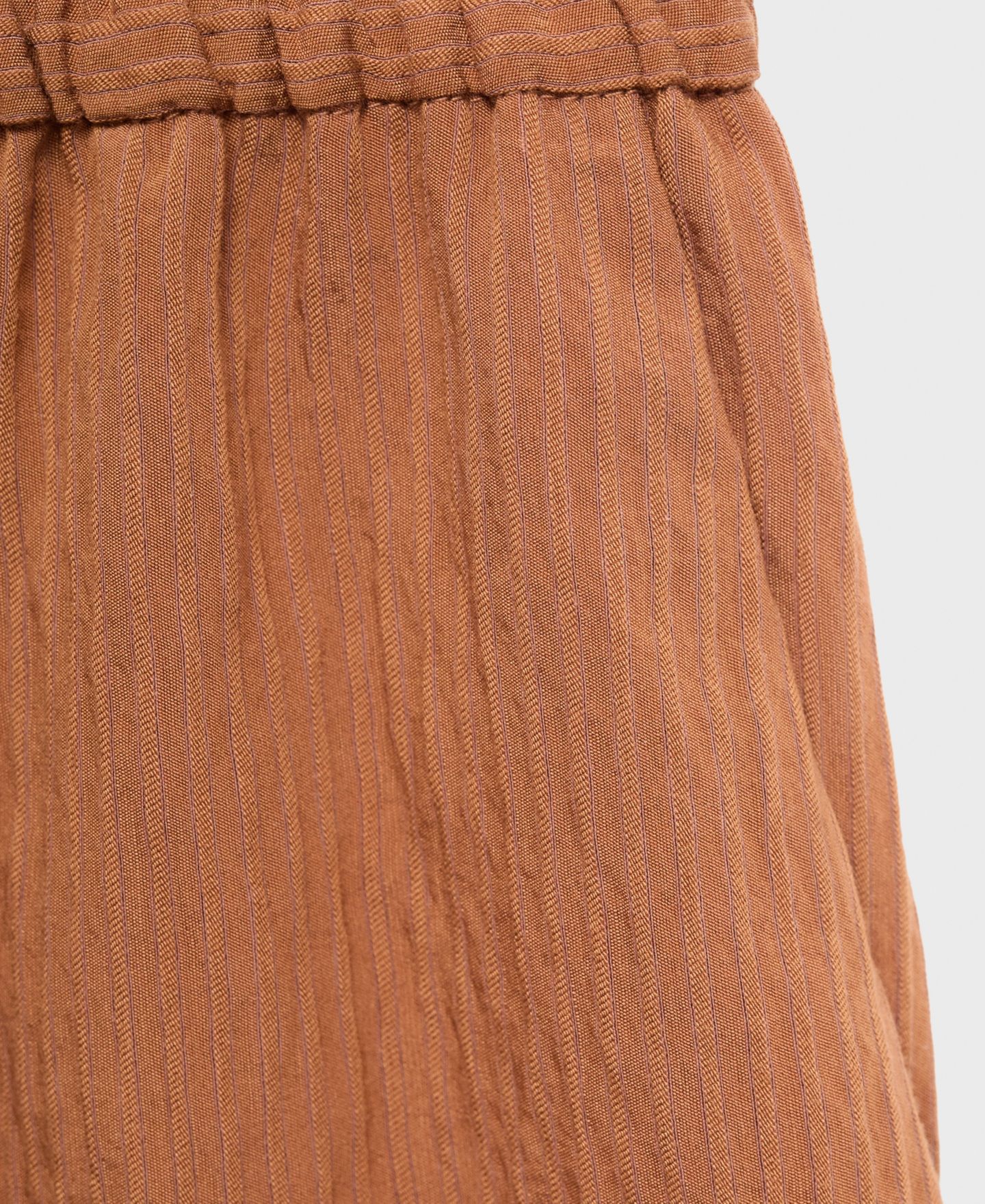 Женские шорты Mango Contrasting Trim Textured, цвет: Коричневый — фото 2