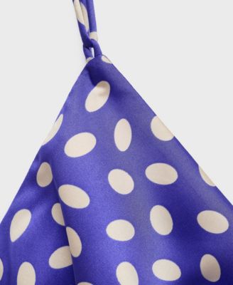 Women's Polka-Dot Satin-Finish Dress