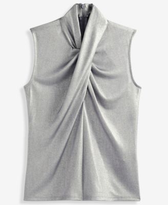 Women's Shine Cross-Neck Tank Top, Macy's Exclusive