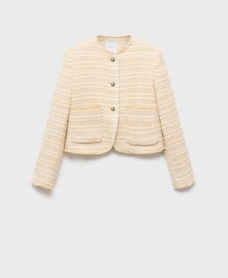 Women's Jewel Buttons Tweed Jacket