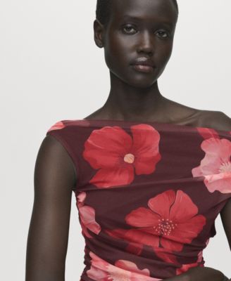 Women's Asymmetrical Floral Dress