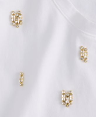 Women's Cotton Embellished Tee, Macy's Exclusive
