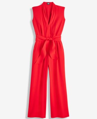 Women's Sleeveless Shawl-Collar Jumpsuit, Macy's Exclusive