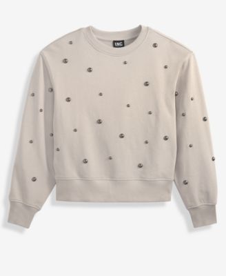 Women's Studded French Terry Sweatshirt, Macy's Exclusive