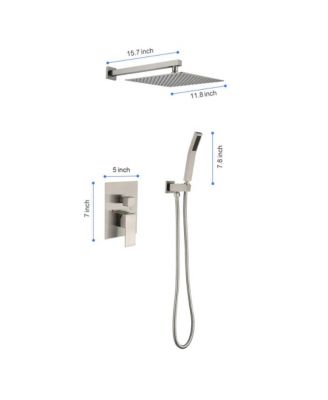 12&amp;quot; Rain Shower Head Systems Wall Mounted Shower