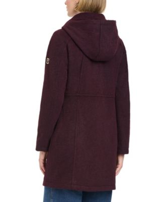 Women's Zip Front Walker Coat With Detachable Hood