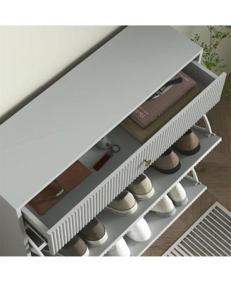 Shoe Cabinet with Adjustable Shoe Rack for Space-Saving and Organized Entryway Storage