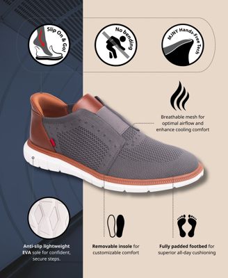 South Street Mens Hands-Free Slip On Technology Lightweight Mesh Oxfords