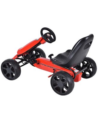 Xmas Gift Go Kart Kids Ride On Car Pedal Powered Car 4 Wheel Racer Toy Stealth Outdoor