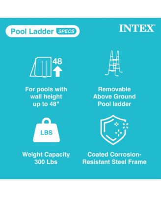 Steel Frame Above Ground Swimming Pool Ladder for 48 Inch High Wall Pools