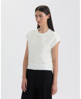 NVLT Women's Sleeveless Sequined Sweater