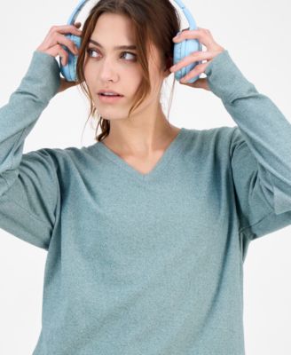 Women's Brushed Rib V-Neck Sweater, Macy's Exclusive