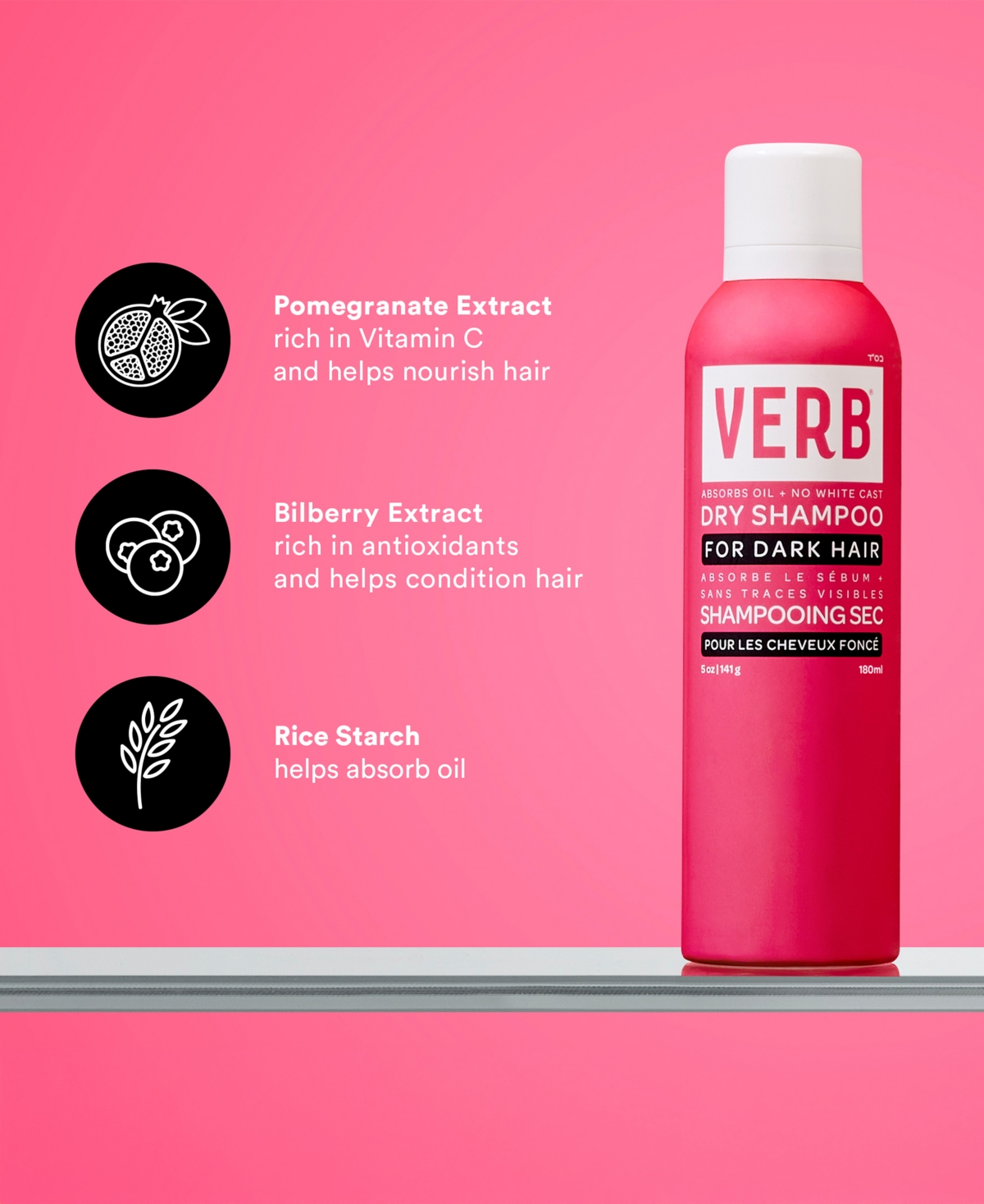 Verb Dark Jumbo Dry Shampoo, 10 Oz. In Transparent