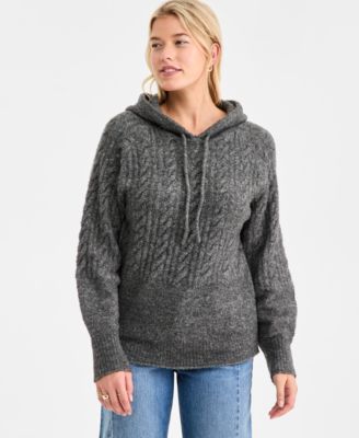 Women's Cozy Sweater Cable Hoodie