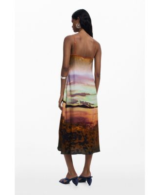 Women's Long sunset strap dress