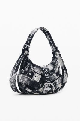 Women's Printed medium bag with buckles