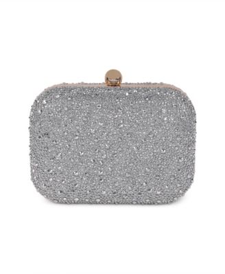 Woman's Celest Fully Mixed Crystal Mini Minaudiere