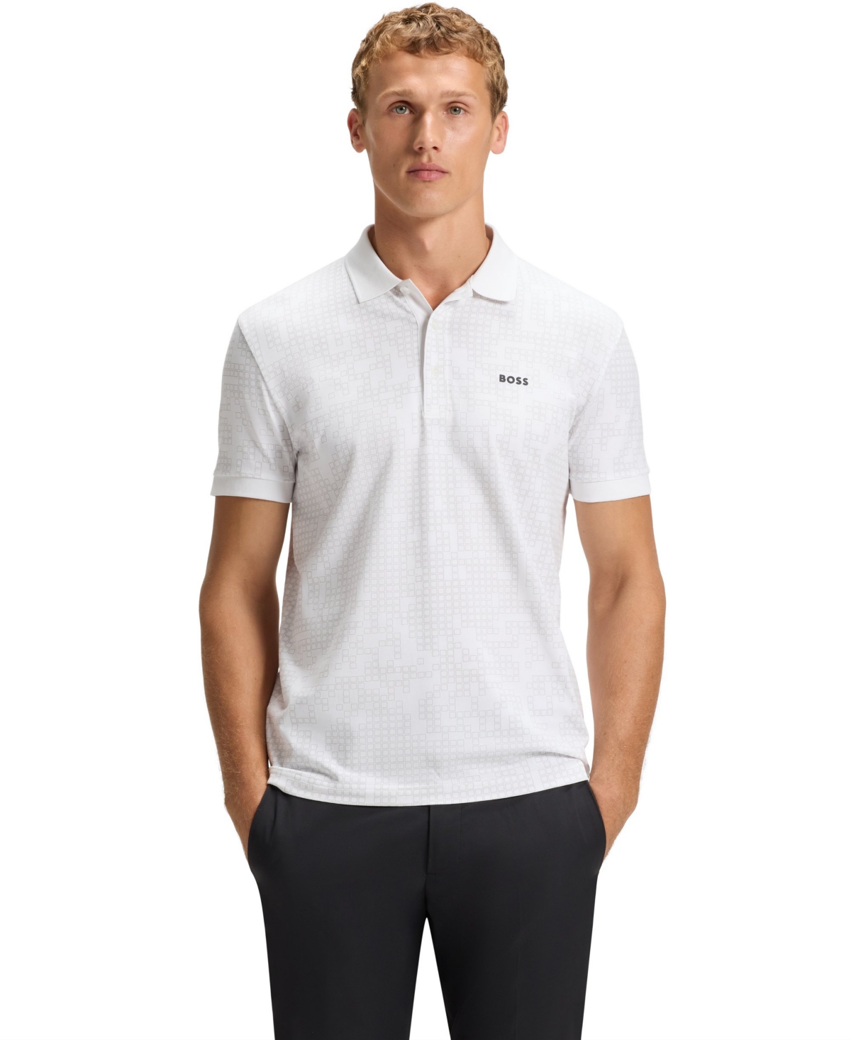 Boss by Hugo Men's Stretch-Cotton Polo Shirt