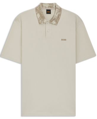 Men's Cotton Pique Relaxed-Fit Polo Shirt