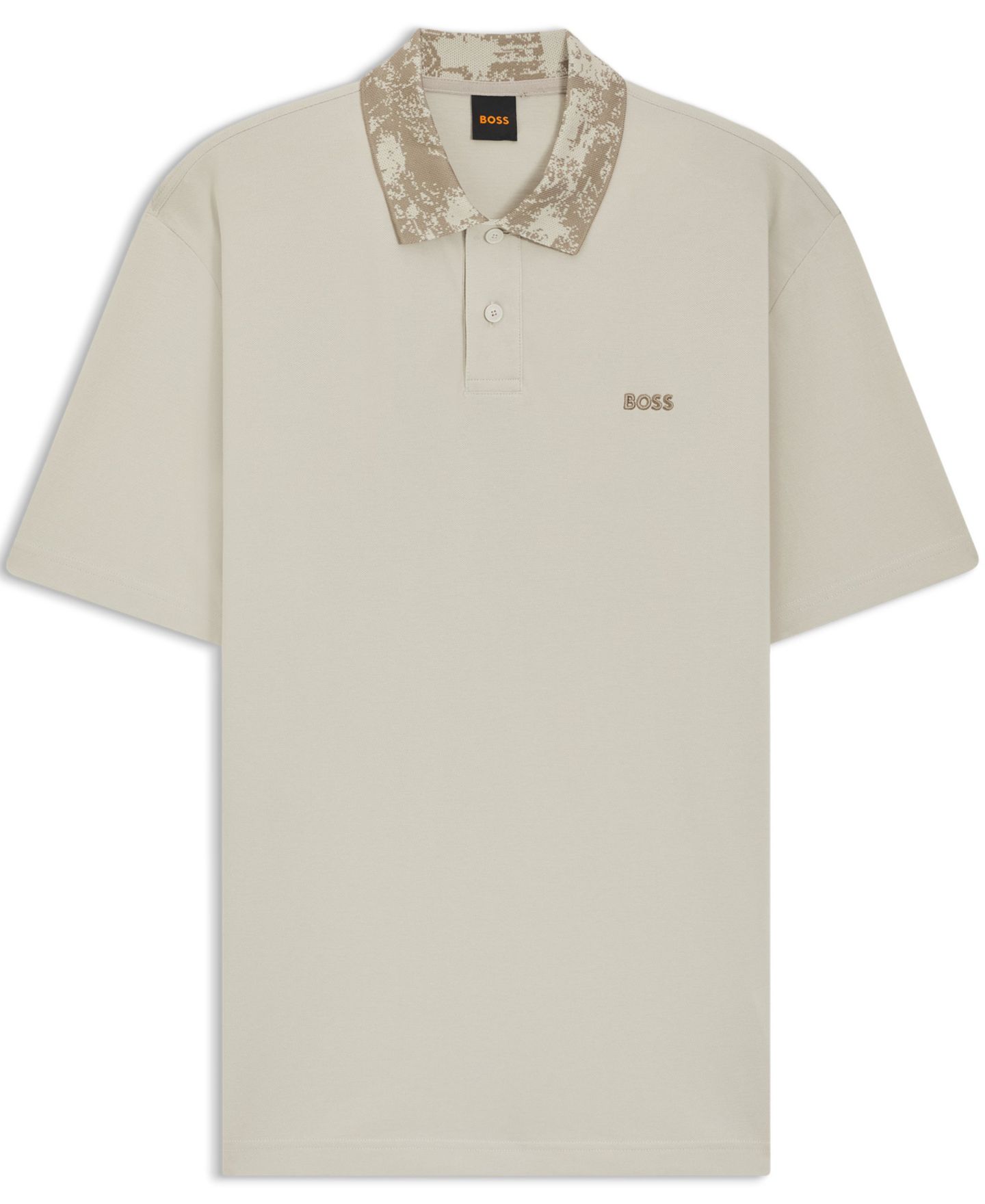 Мужское поло Hugo Boss Cotton Pique Relaxed-Fit Polo Shirt, цвет: Бежевый — фото 3