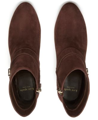 Women's Spade Flower Block Heel Ankle Booties