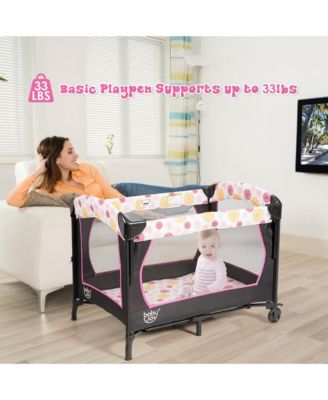 Baby Bedside Sleeper Portable Bassinet 4-in-1 Rolling Bassinet