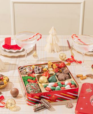 Christmas Ornament Sweets Gift Tin, 6 Sections