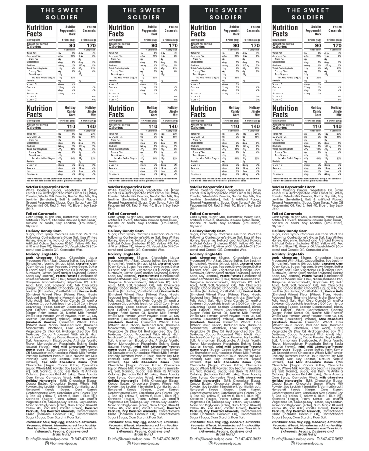 Bonnie & Pop Christmas Mixed Sweets Nutcracker Gift Box, 12 oz